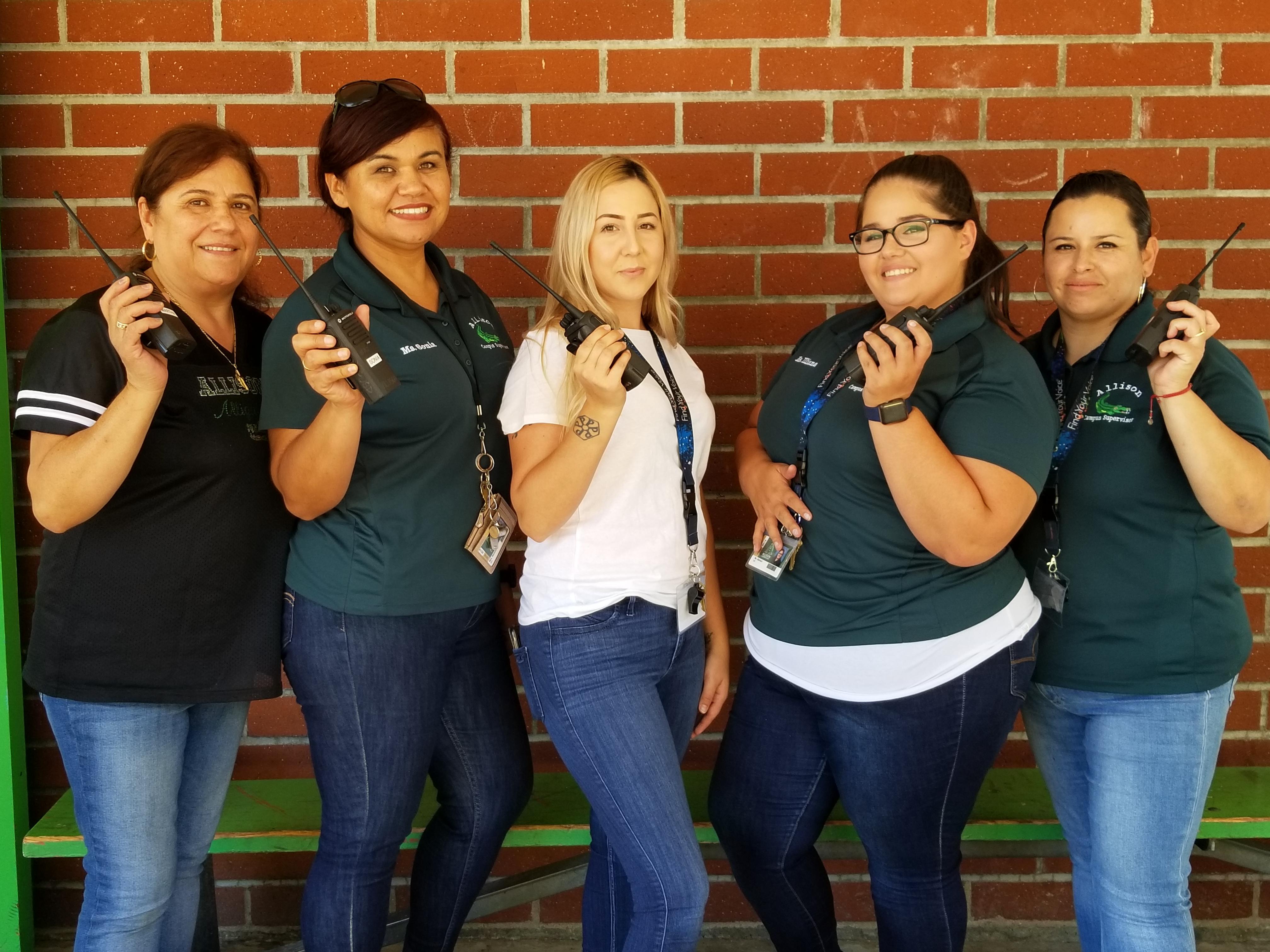 The best team of Campus Supervisors in PUSD live at Allison. Their job is critical, they make sure our students stay safe! Here they are showcasing their new radios. #proud2bepusd