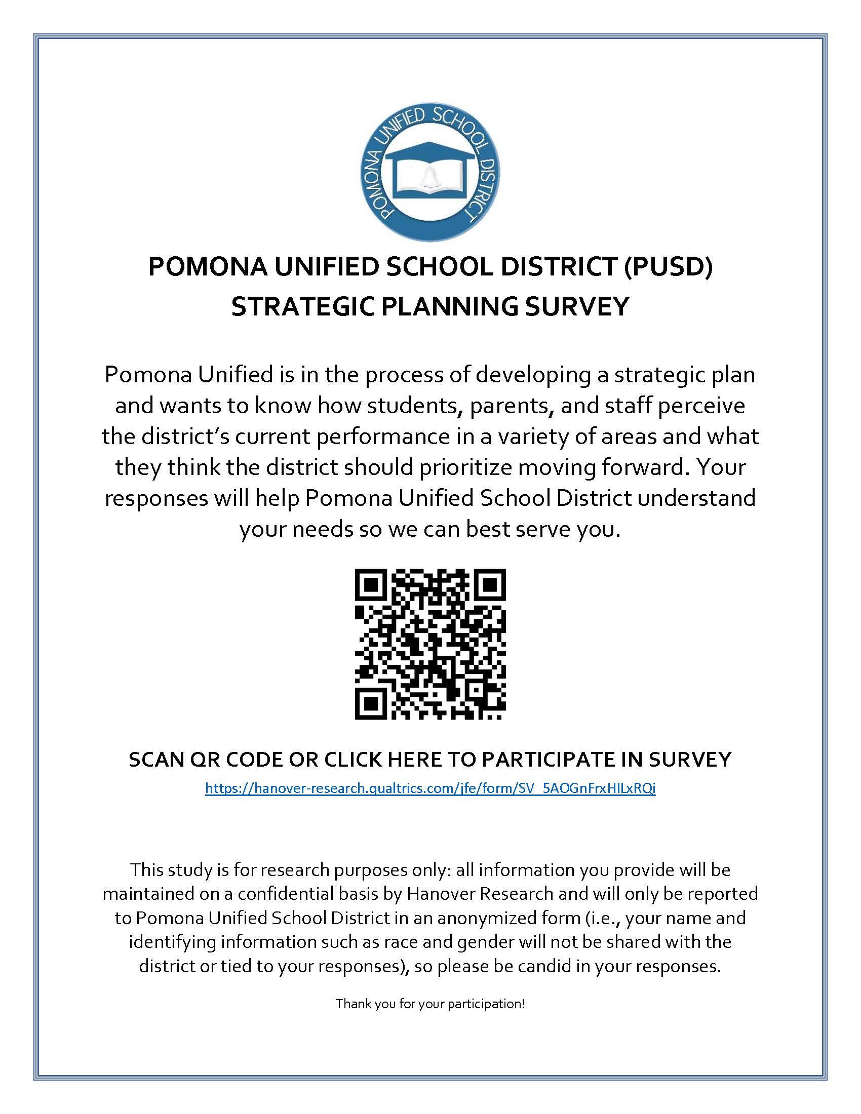 PUSD Strategic Planning Survey 