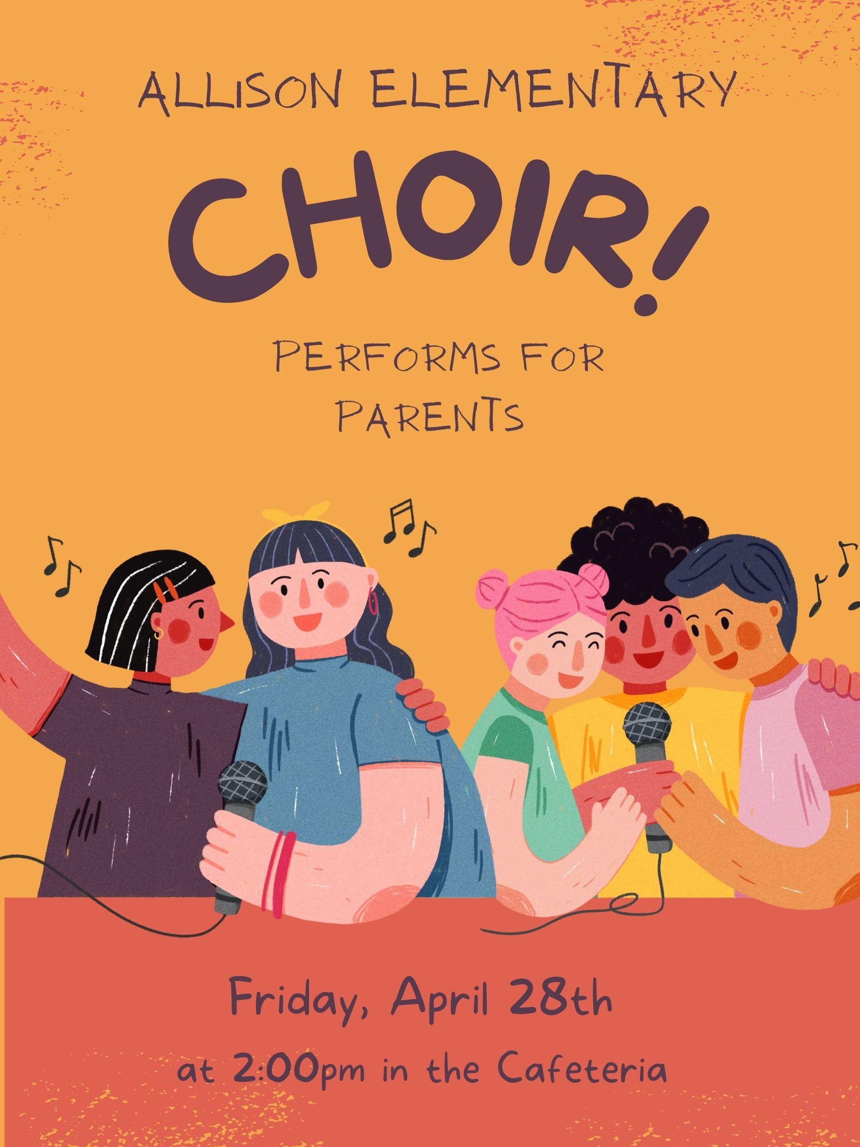 Choir Allison Performance Image for parents
